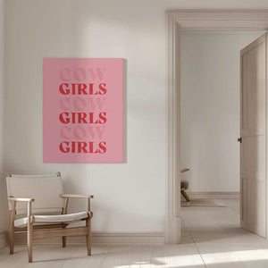 Tablou canvas „Cow Girls Girls Girls” de Anyone Can Yeehaw