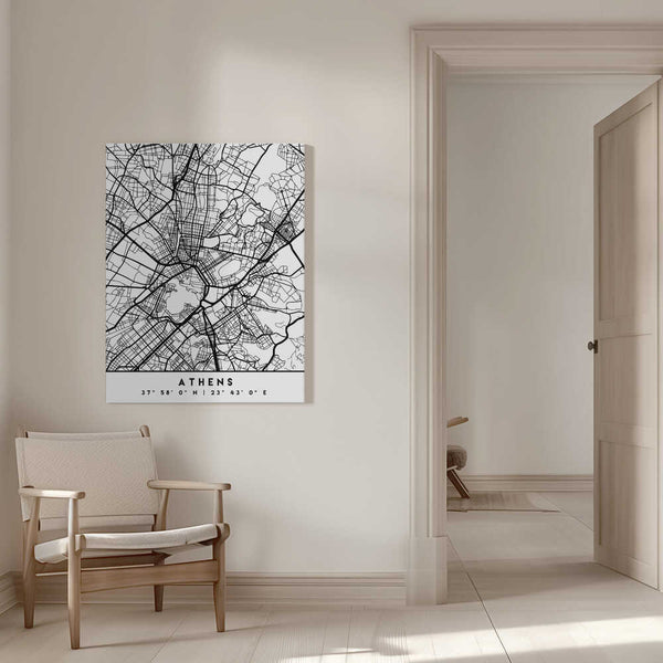 Tablou canvas „Black Maps 05” de Emiliano Deificus