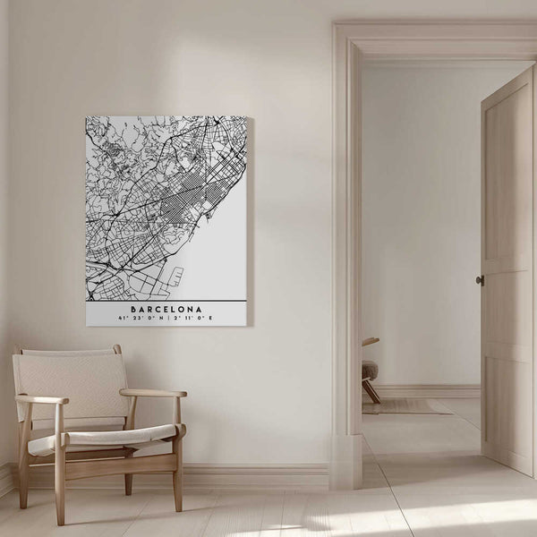 Tablou canvas „Black Maps 09” de Emiliano Deificus