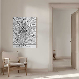Tablou canvas „Black Maps 20” de Emiliano Deificus
