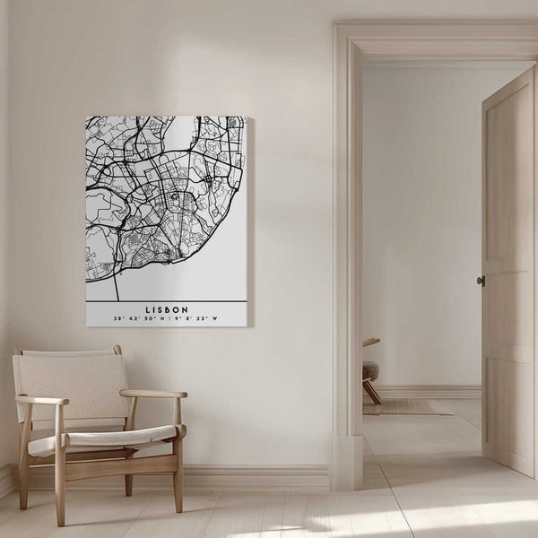 Tablou canvas „Black Maps 39” de Emiliano Deificus