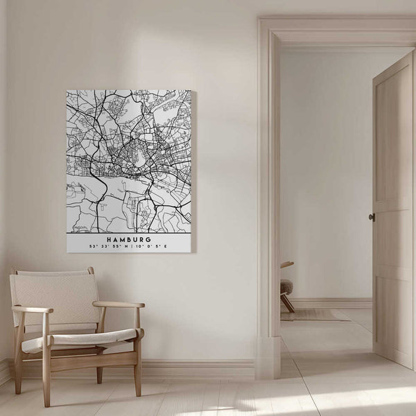 Tablou canvas „Black Maps 31” de Emiliano Deificus