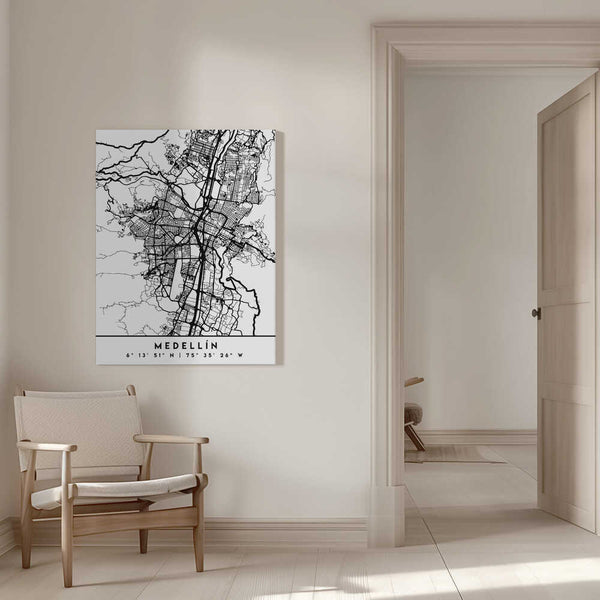 Tablou canvas „Black Maps 49” de Emiliano Deificus