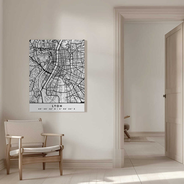 Tablou canvas „Black Maps 43” de Emiliano Deificus