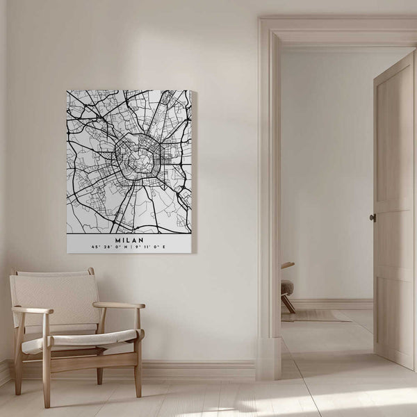 Tablou canvas „Black Maps 54” de Emiliano Deificus