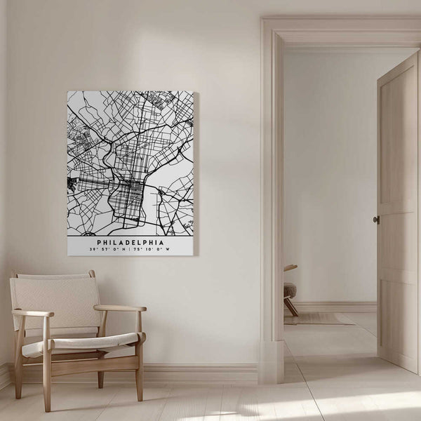 Tablou canvas „Black Maps 65” de Emiliano Deificus