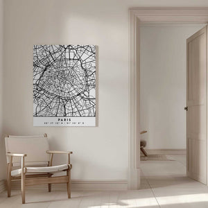 Tablou canvas „Black Maps 64” de Emiliano Deificus
