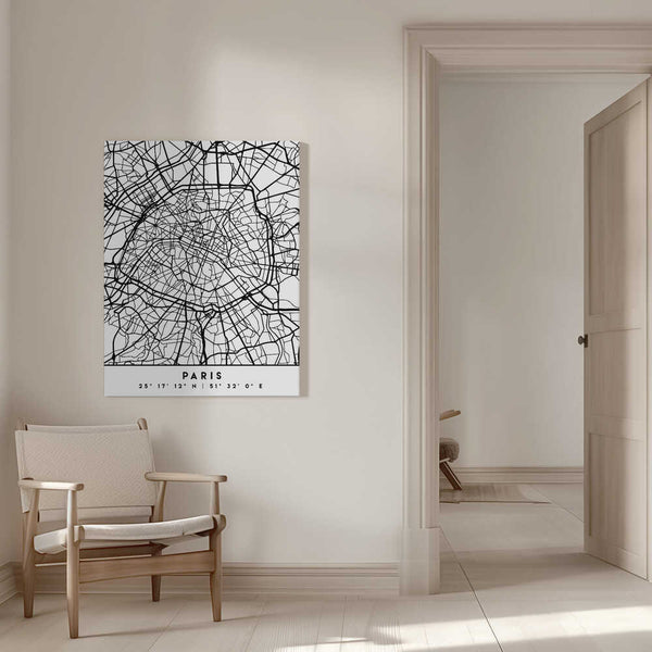 Tablou canvas „Black Maps 64” de Emiliano Deificus