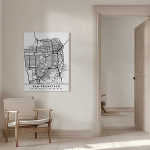 Tablou canvas „Black Maps 75” de Emiliano Deificus