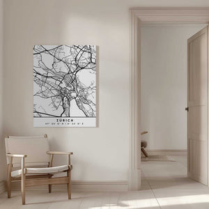 Tablou canvas „Black Maps 95” de Emiliano Deificus
