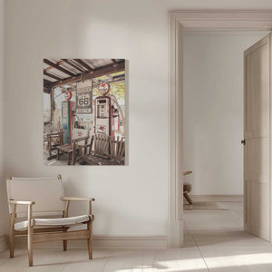 Tablou canvas „Route 66 Gas Station” de Henrike Schenk