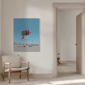 Tablou canvas „Roy's Motel Cafe Retro Sign” de Tom Windeknecht