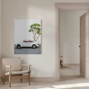 Tablou canvas „Pastel Volskwagen Beetle in the streets of Oaxaca Mexico” de Raisa Zwart