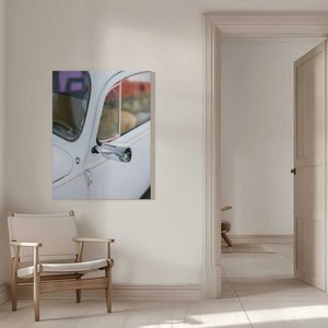 Tablou canvas „Pastel Volskwagen Beetle in the streets of Oaxaca Mexico” de Raisa Zwart