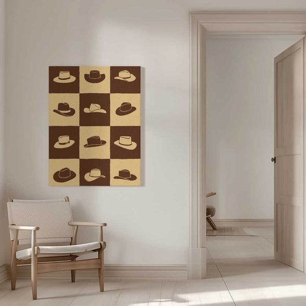 Tablou canvas „Cowboy Checkerboard” de Anyone Can Yeehaw