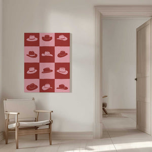Tablou canvas „Cowgirl Checkerboard” de Anyone Can Yeehaw