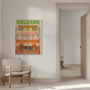 Tablou canvas „New Orleans Louisiana Vintage Travel Poster” de The Whiskey Ginger