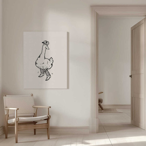 Tablou canvas „Duck wearing Western Boots” de Tara Royle