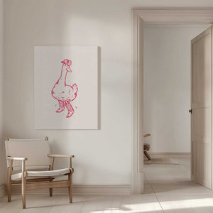 Tablou canvas „Duck wearing Western Boots in pink” de Tara Royle