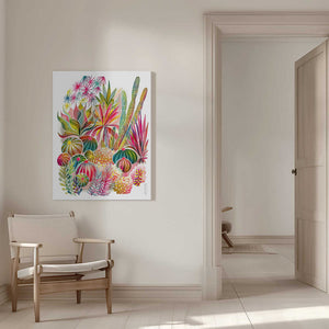 Tablou canvas „Flowering Succulent And Cacti Garden” de uta krogmann