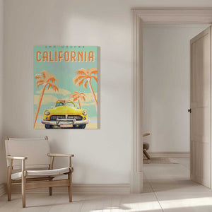 Tablou canvas „California Surf Poster” de The Whiskey Ginger
