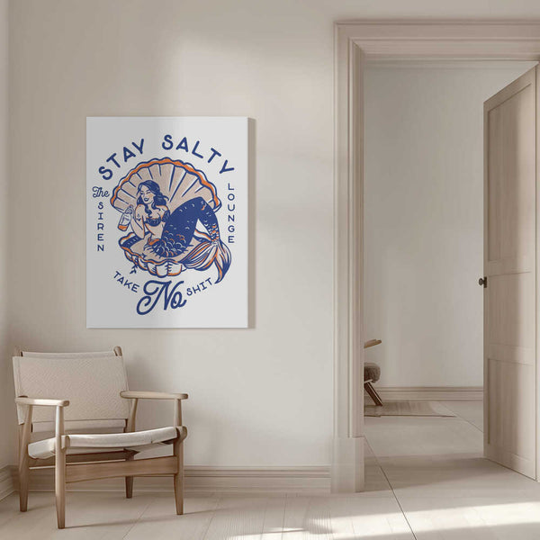Tablou canvas „Stay Salty Siren Lounge Pin-Up Mermaid” de The Whiskey Ginger