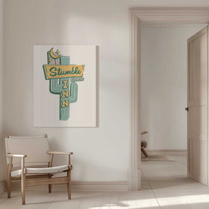 Tablou canvas „Stumble Inn Motel Modern Western Americana Art” de The Whiskey Ginger
