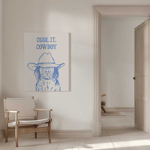 Tablou canvas „Cool it Cowboy Blue” de Tara Royle