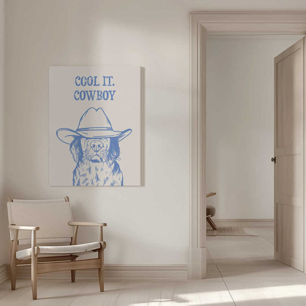 Tablou canvas „Cool it Cowboy Blue” de Tara Royle
