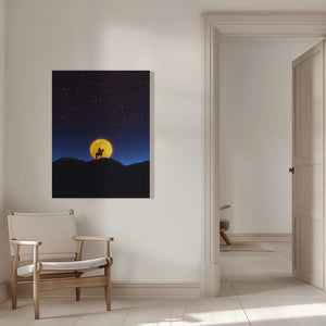 Tablou canvas „The Rider and the Moon” de Taudalpoi