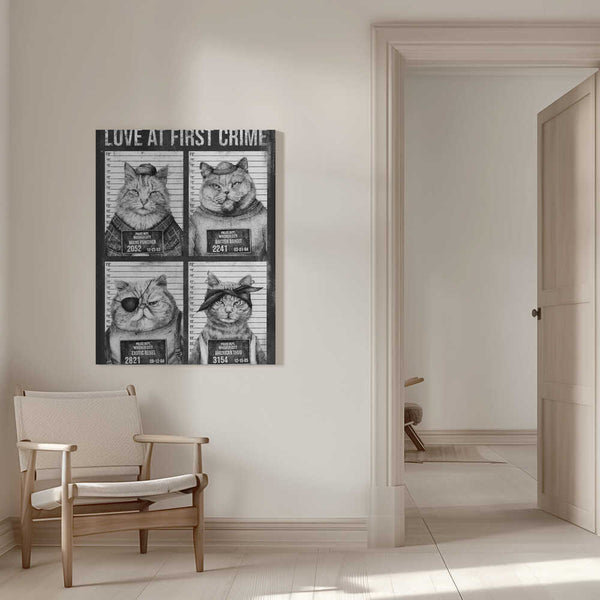 Tablou canvas „Love At First Crime” de Mike Koubou