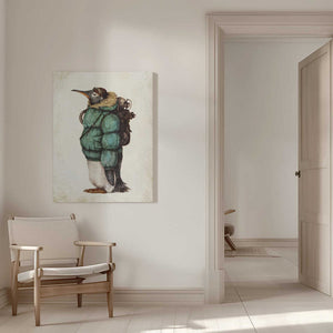 Tablou canvas „Penguin Adventurer” de Mike Koubou