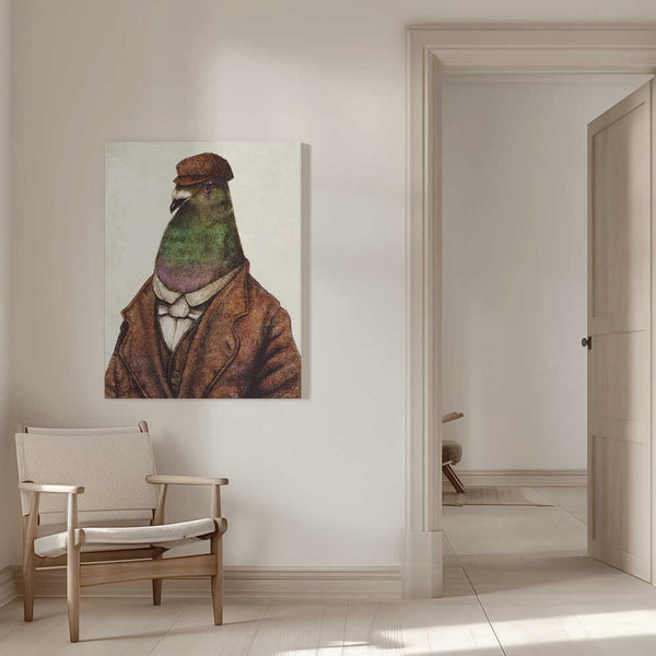 Tablou canvas „Pigeon Dressed In Vintage Attire” de Mike Koubou