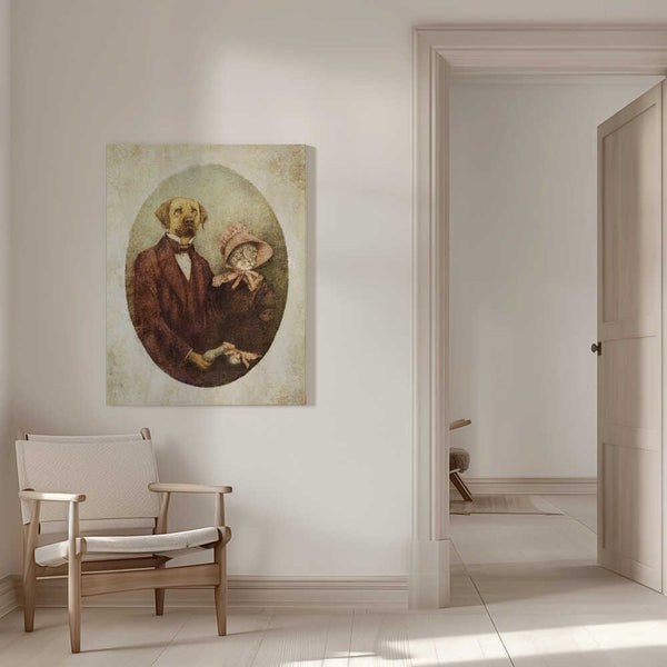 Tablou canvas „Victorian-style Portrait Couple” de Mike Koubou