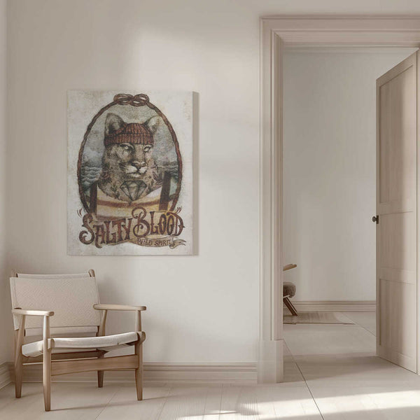 Tablou canvas „Oceanic Feline” de Mike Koubou