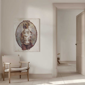 Tablou canvas „Tattooed Boxer Pup” de Mike Koubou