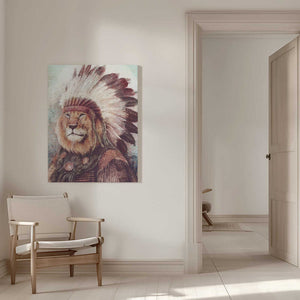 Tablou canvas „Majestic Lion” de Mike Koubou