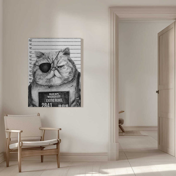 Tablou canvas „Cat With An Eye Patch” de Mike Koubou