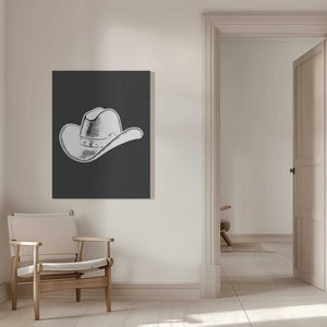 Tablou canvas „Black Cowboy Hat” de Jolly and Dash