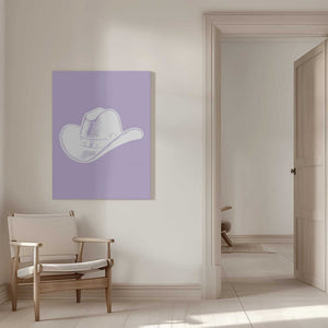 Tablou canvas „Purple Cowboy Hat” de Jolly and Dash