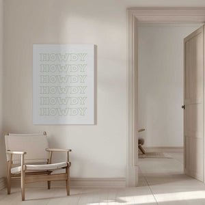 Tablou canvas „Sage Green Howdy” de Jolly and Dash