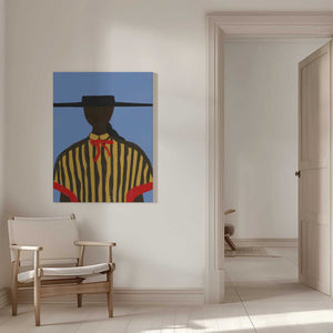 Tablou canvas „Bold Hat Woman and Stripes New Mexico Style” de THE MIUUS STUDIO