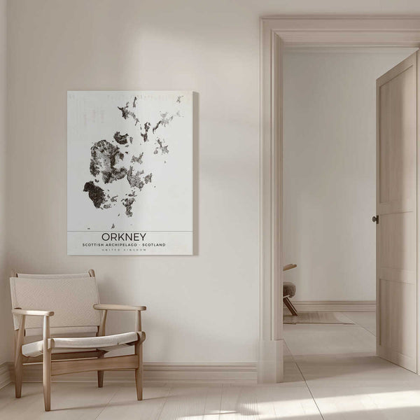 Tablou canvas „Orkney Scottish Archipelago Scotland Map” de Nicholas