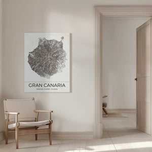 Tablou canvas „Gran Canaria Vintage Map” de Nicholas