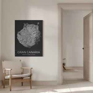 Tablou canvas „Gran Canaria Vintage Map” de Nicholas