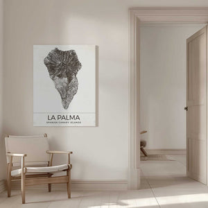 Tablou canvas „La Palma Spanish Canary Islands Map” de Nicholas