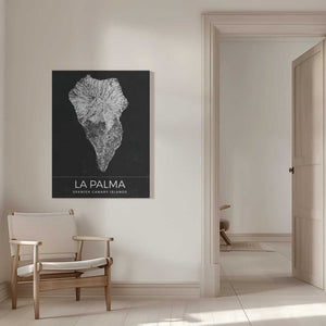 Tablou canvas „La Palma Spanish Canary Islands Map” de Nicholas