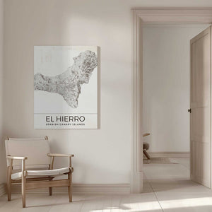 Tablou canvas „El Hierro Spanish Canary Islands Map” de Nicholas