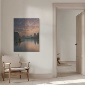 Tablou canvas „Li River Sunrise” de Yan Zhang