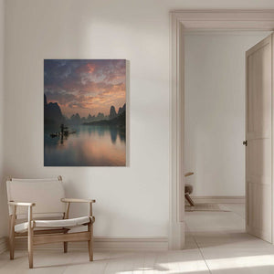 Tablou canvas „Li River Sunrise” de Yan Zhang